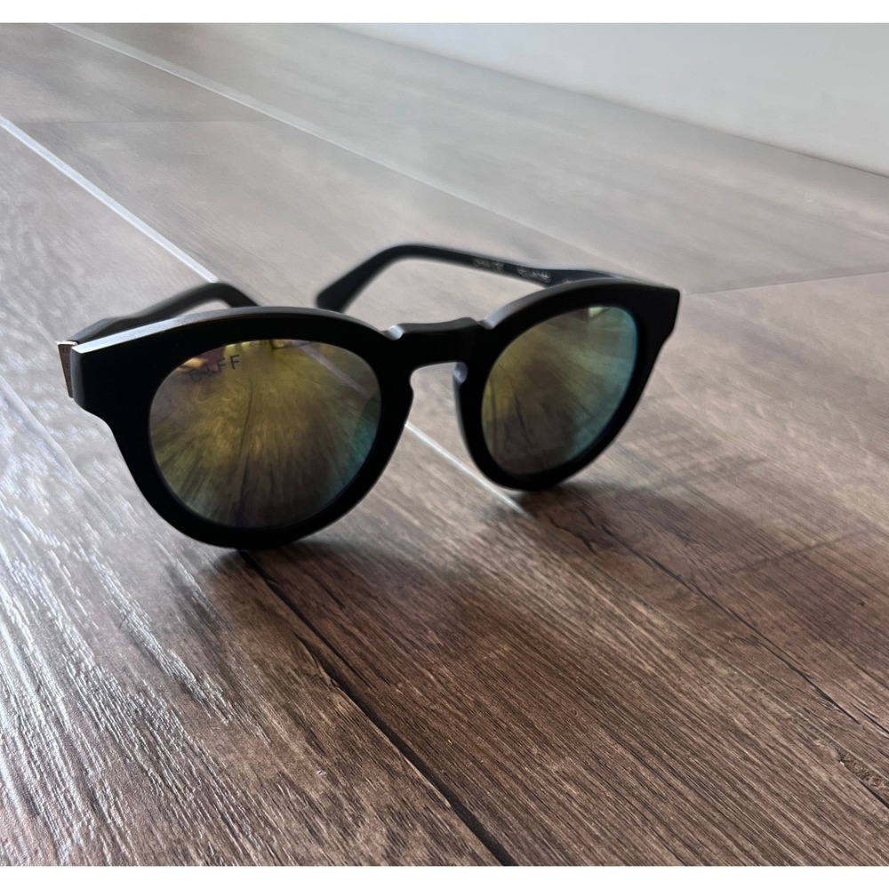 DIFF Eyewear Dime II Black Sunglasses Polarized‎ Designer Womens Fashion Shades